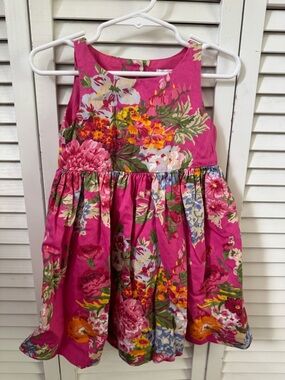 Ralph Lauren Hot Pink Floral Sleeveless Sundress